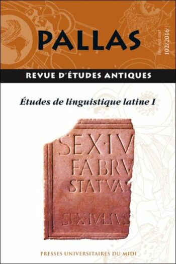 n° 102 - Études de linguistique latine I