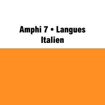 Amphi 7 • Langues • italien