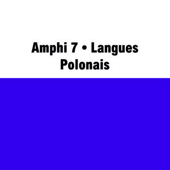 Amphi 7 • Langues • polonais