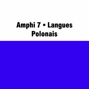 Amphi 7 • Langues • polonais