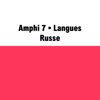Amphi 7 • Langues • russe