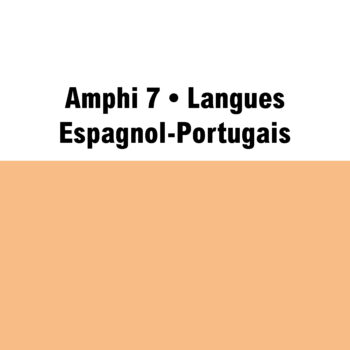 Amphi 7 • Langues • espagnol, portugais