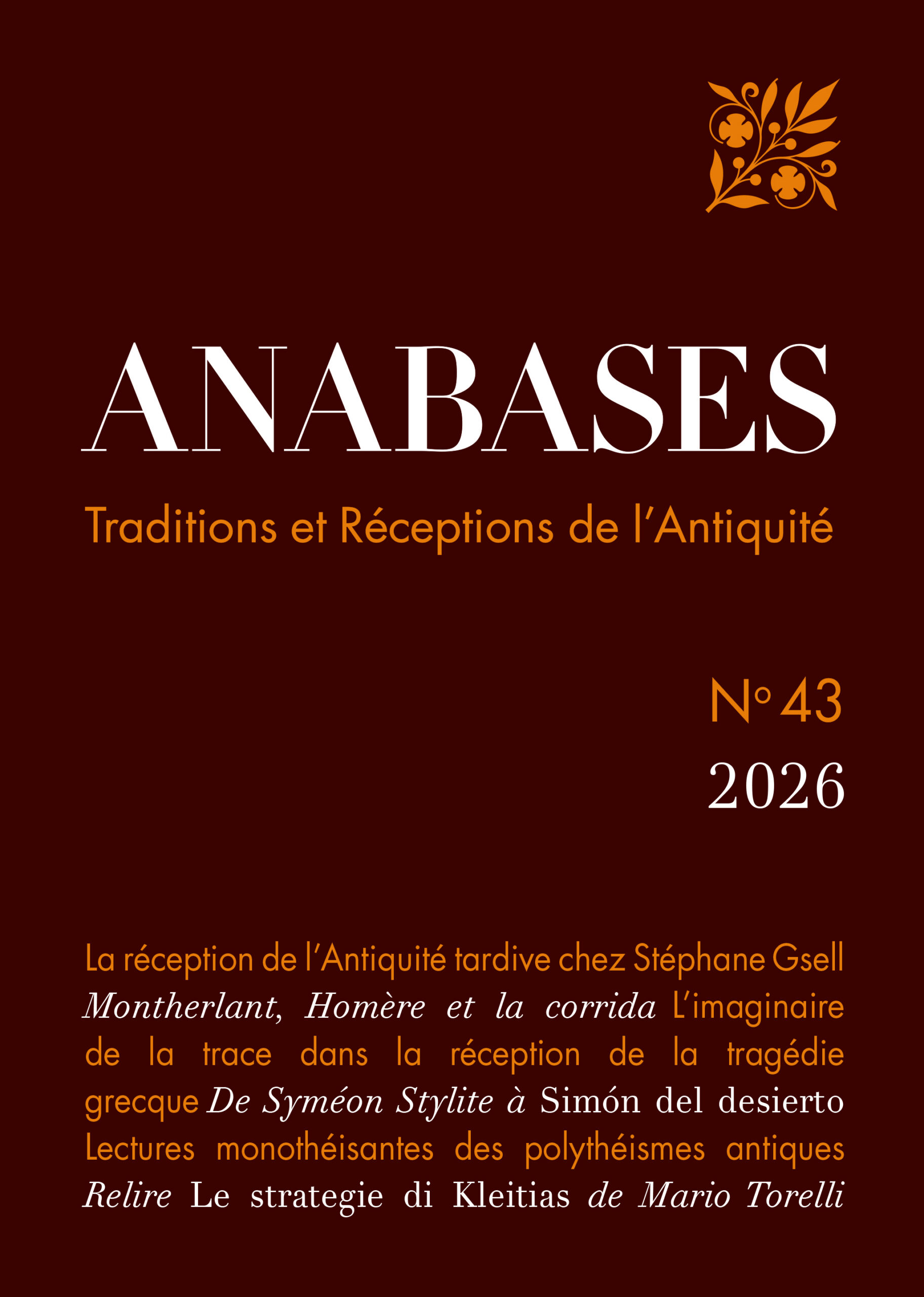 Anabases n°43 – Varia